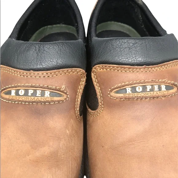 Brown Leather Roper Performance Sport Slip On Ladies Casual Shoe Size 7.5 - Picture 7 of 9